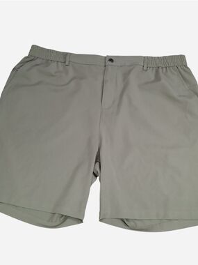 Gradual Men’s Beige Solid Chino Shorts Elastic Waist Big & Tall 3XL